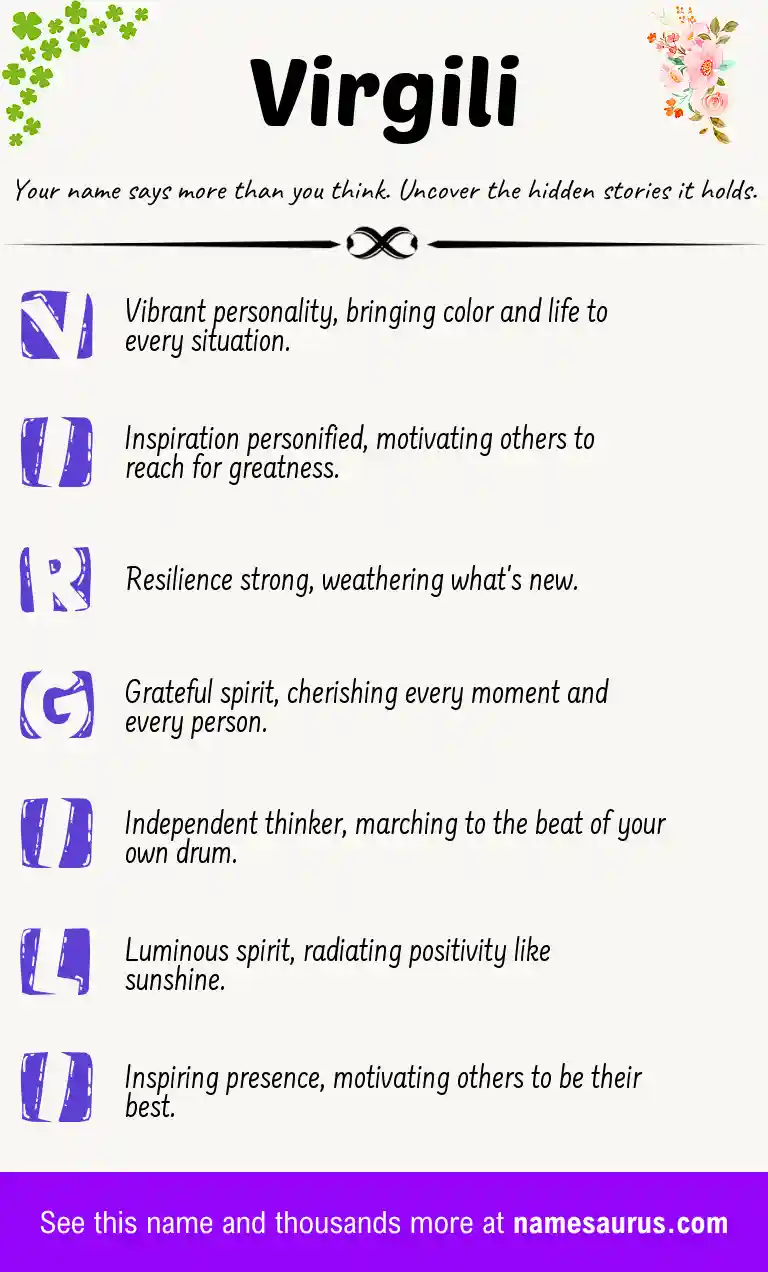 Acrostic poem about Virgili.