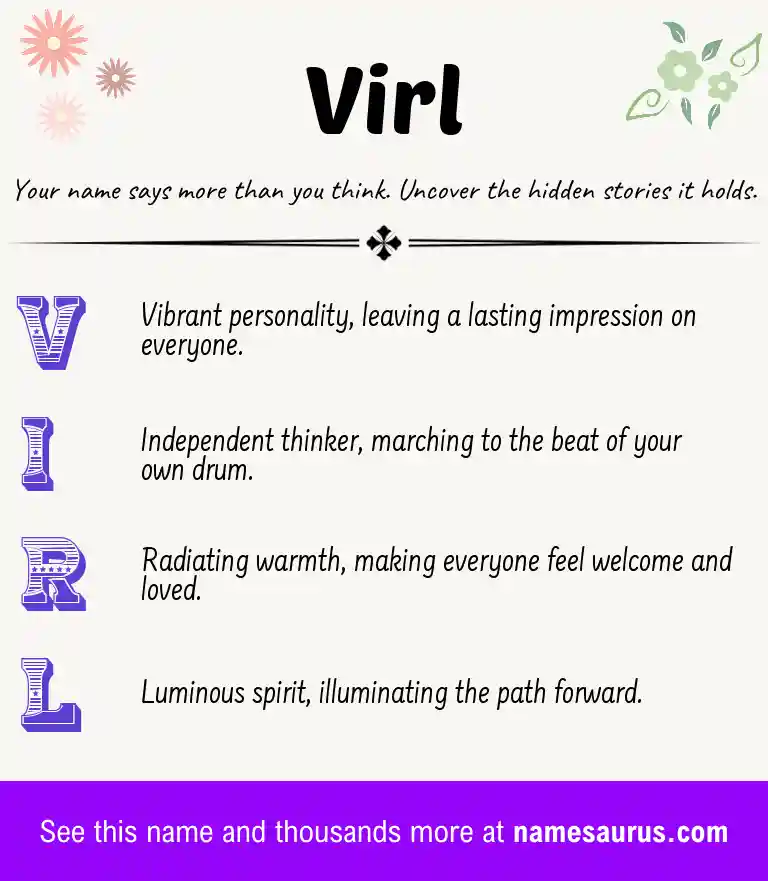 Acrostic poem about Virl.