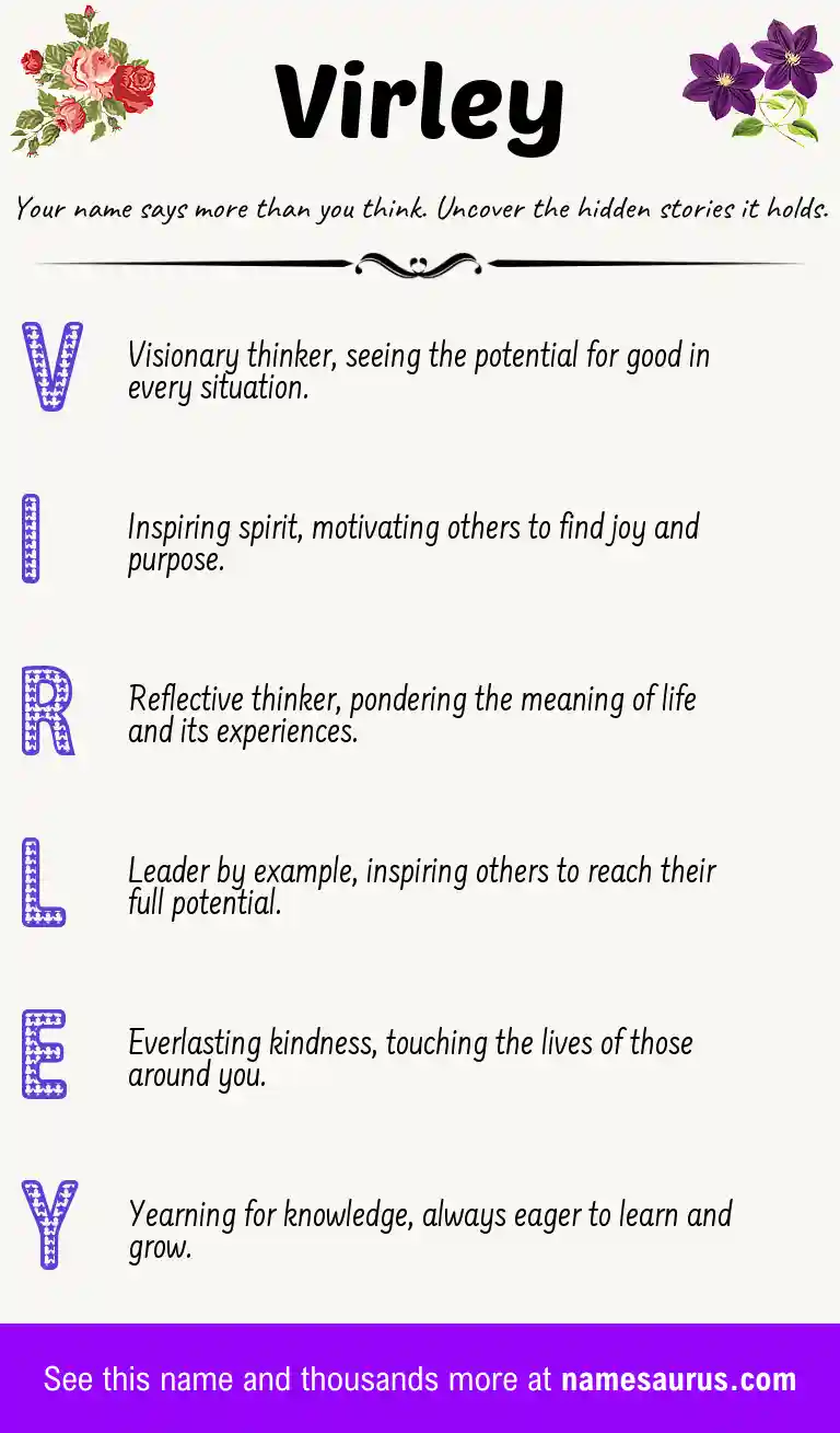 Acrostic poem about Virley.