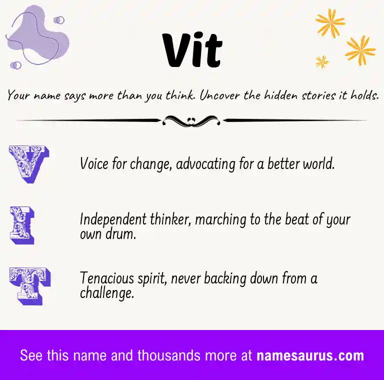 Acrostic poem about Vit.