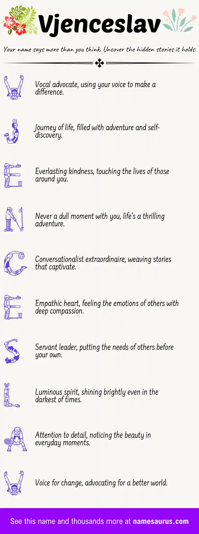 Acrostic poem about Vjenceslav.