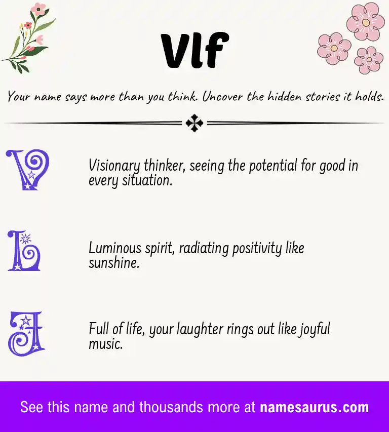 Acrostic poem about Vlf.