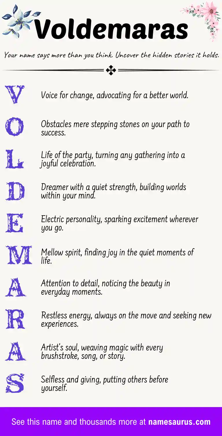 Acrostic poem about Voldemaras.