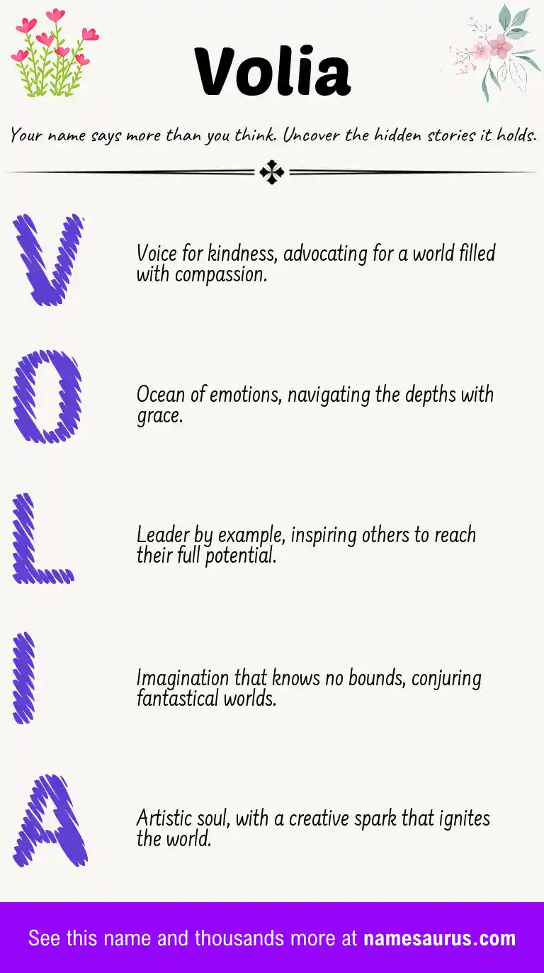 Acrostic poem about Volia.