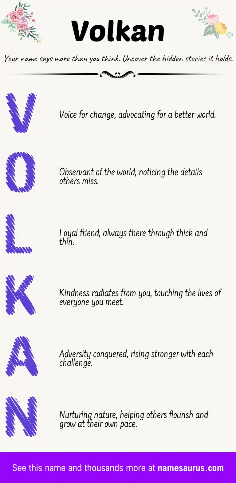 Acrostic poem about Volkan.