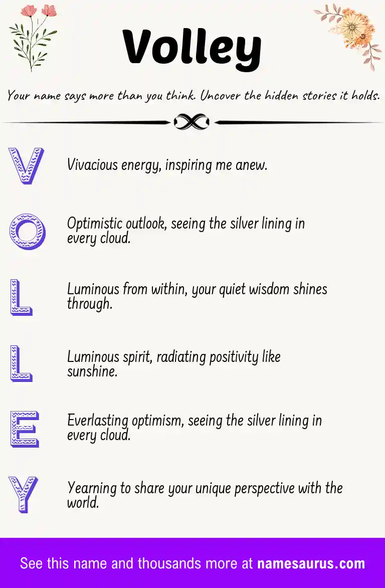 Acrostic poem about Volley.