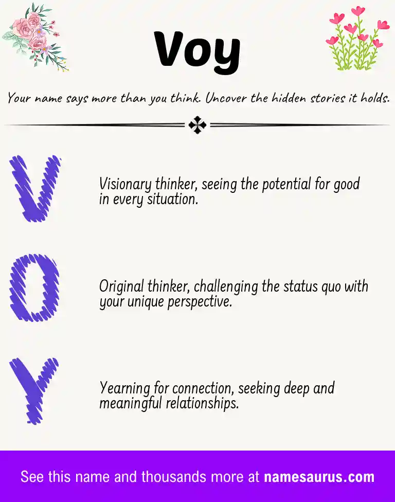 Acrostic poem about Voy.