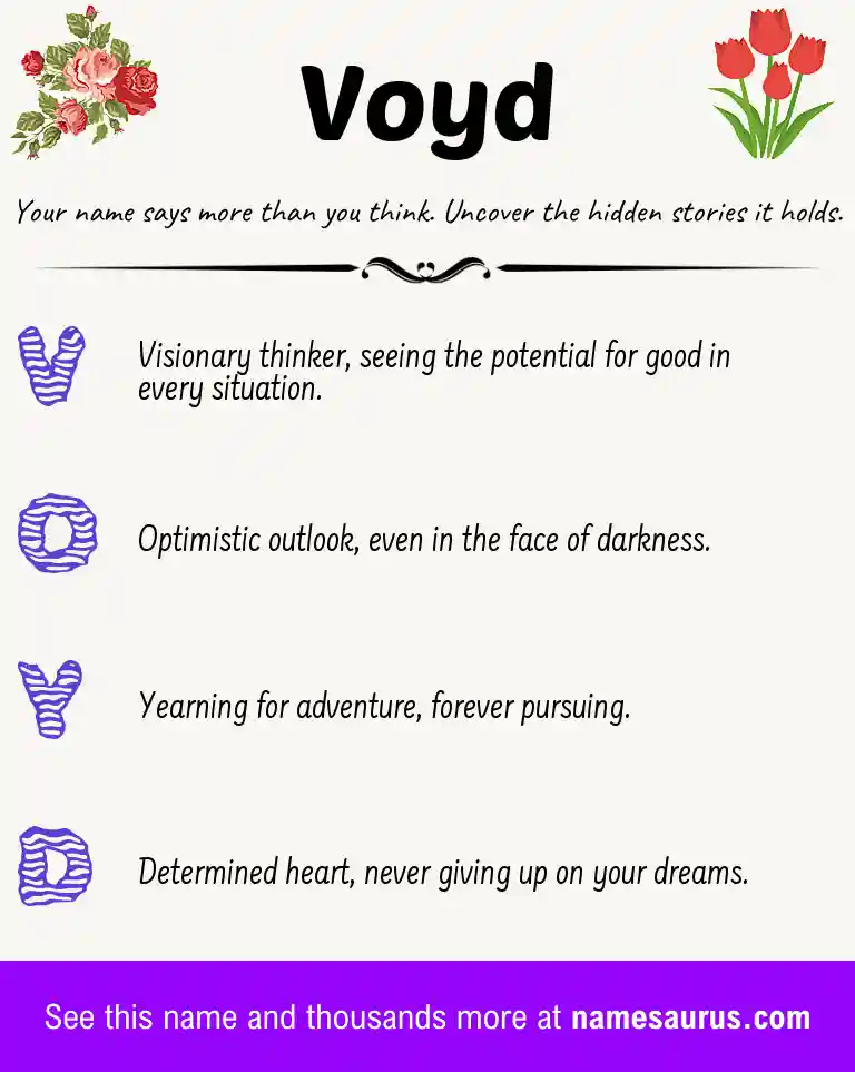 Acrostic poem about Voyd.