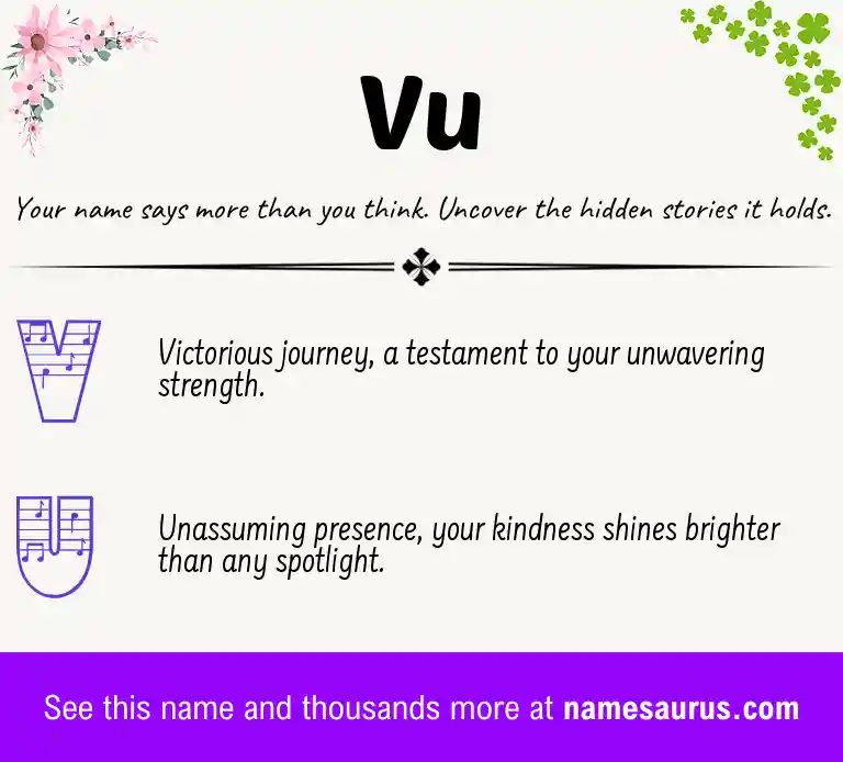 Acrostic poem about Vu.