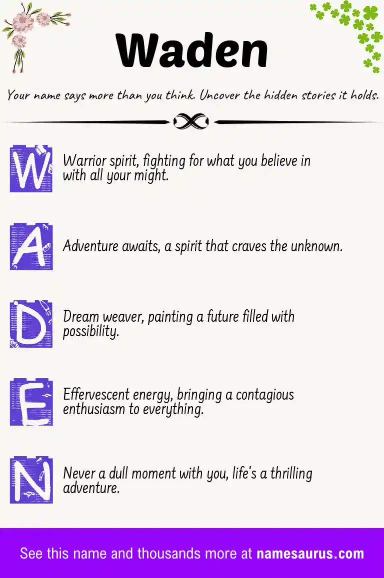 Acrostic poem about Waden.