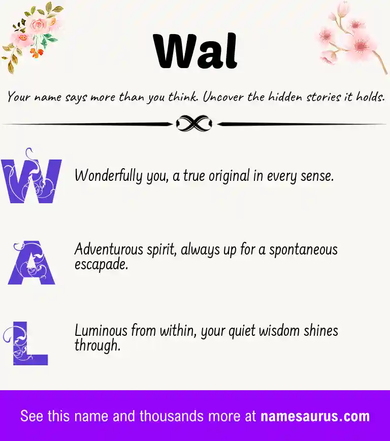 Acrostic poem about Wal.
