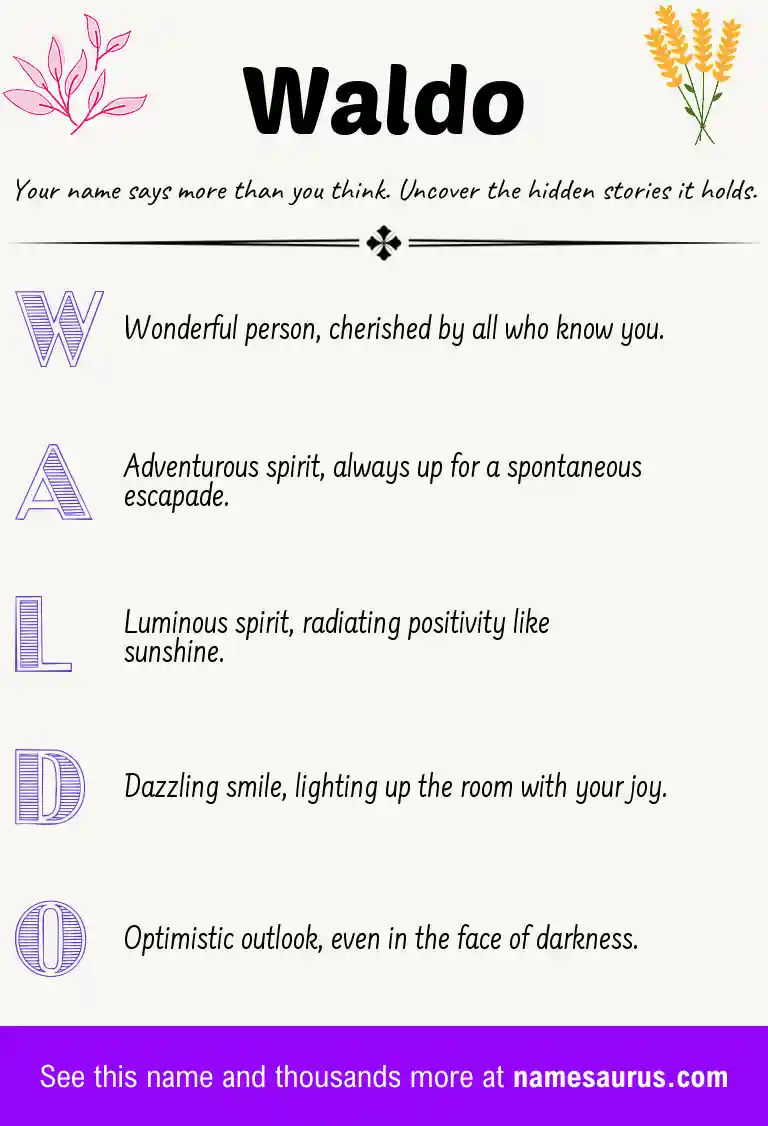 Acrostic poem about Waldo.