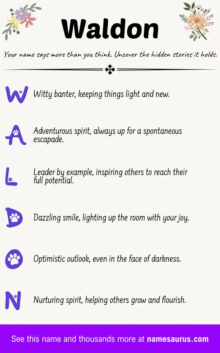 Acrostic poem about Waldon.