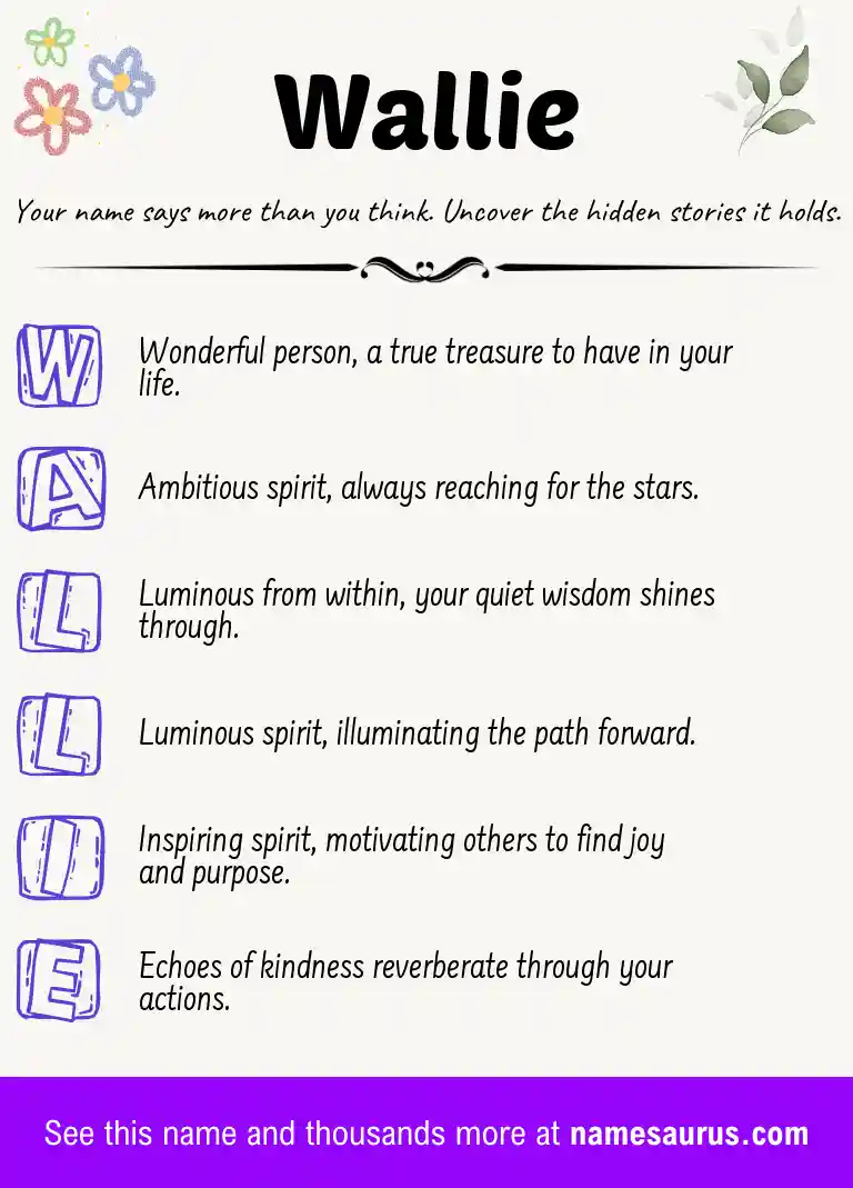 Acrostic poem about Wallie.