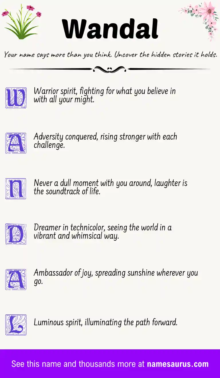 Acrostic poem about Wandal.