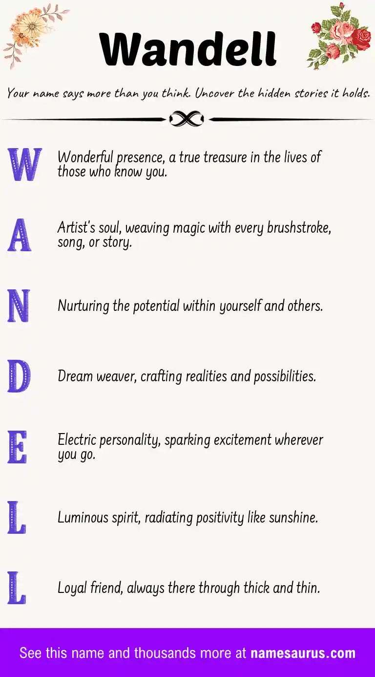 Acrostic poem about Wandell.