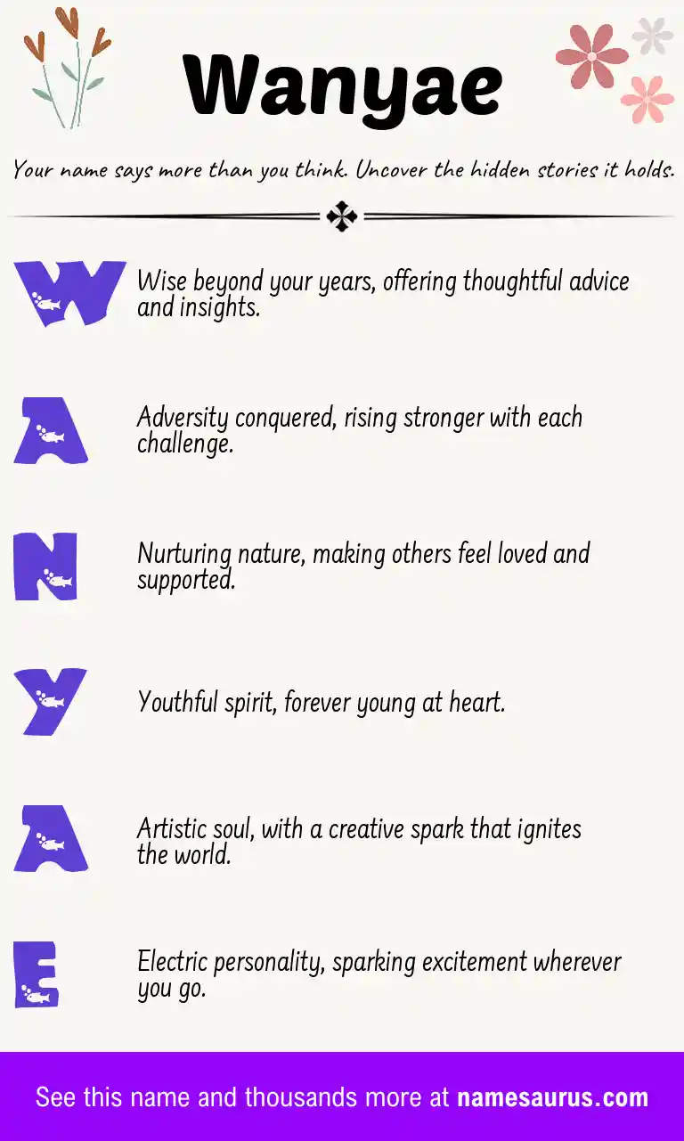 Acrostic poem about Wanyae.