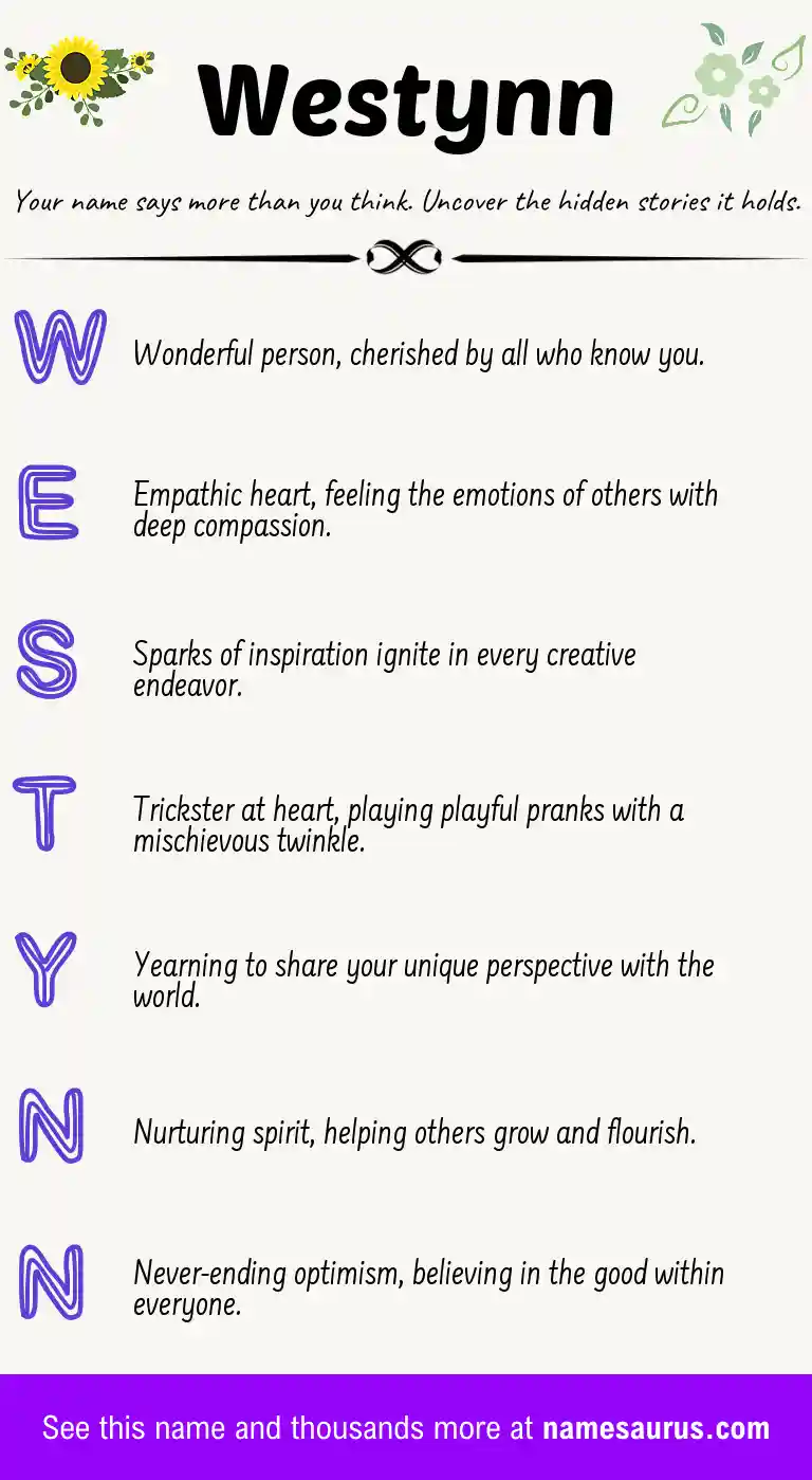 Acrostic poem about Westynn.