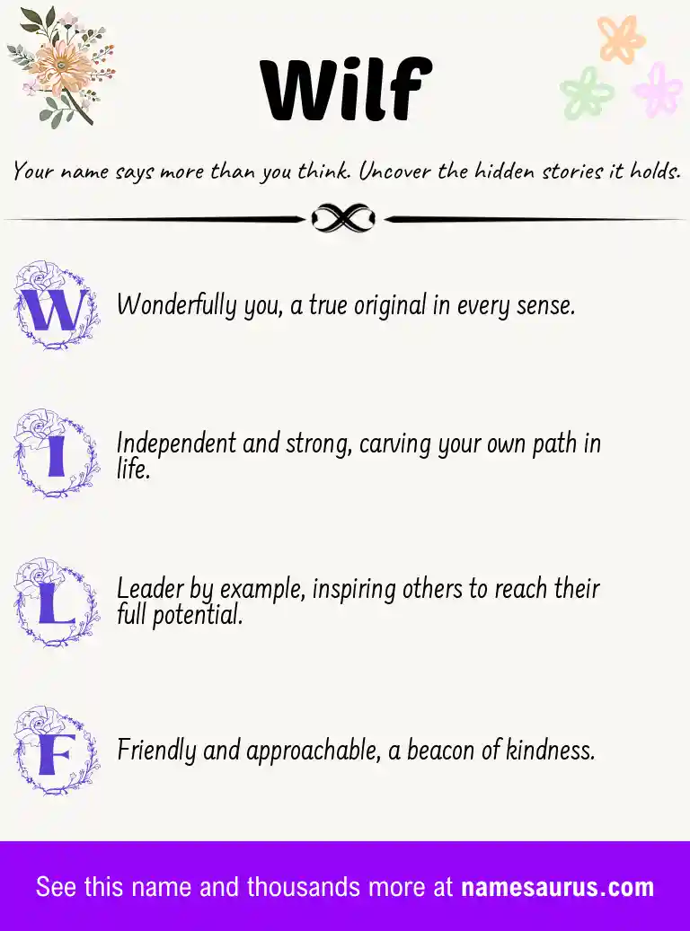 Acrostic poem about Wilf.