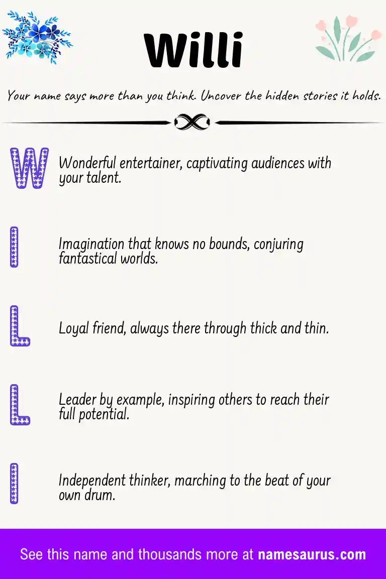 Acrostic poem about Willi.
