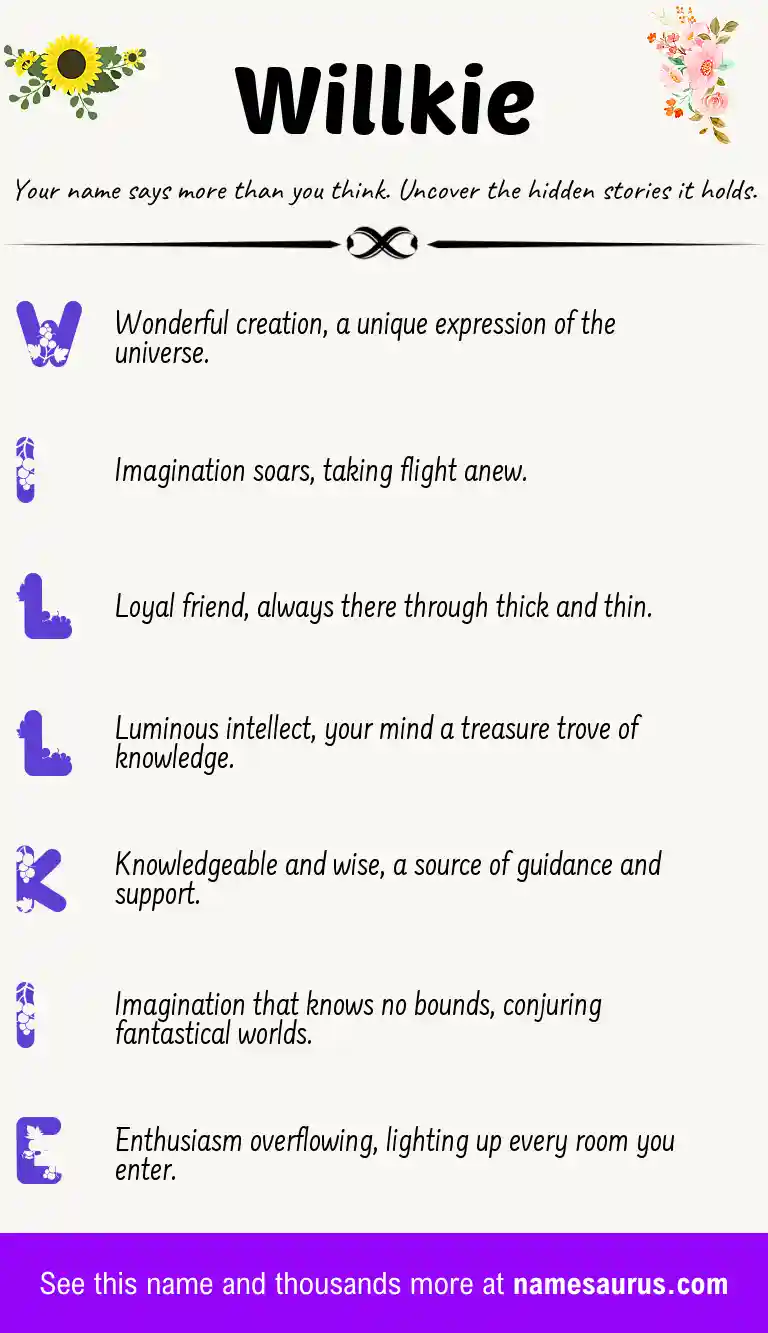 Acrostic poem about Willkie.