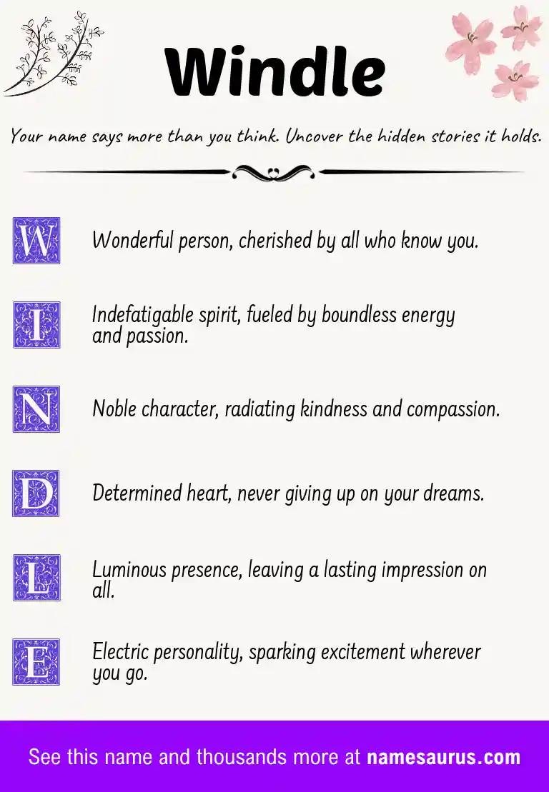 Acrostic poem about Windle.