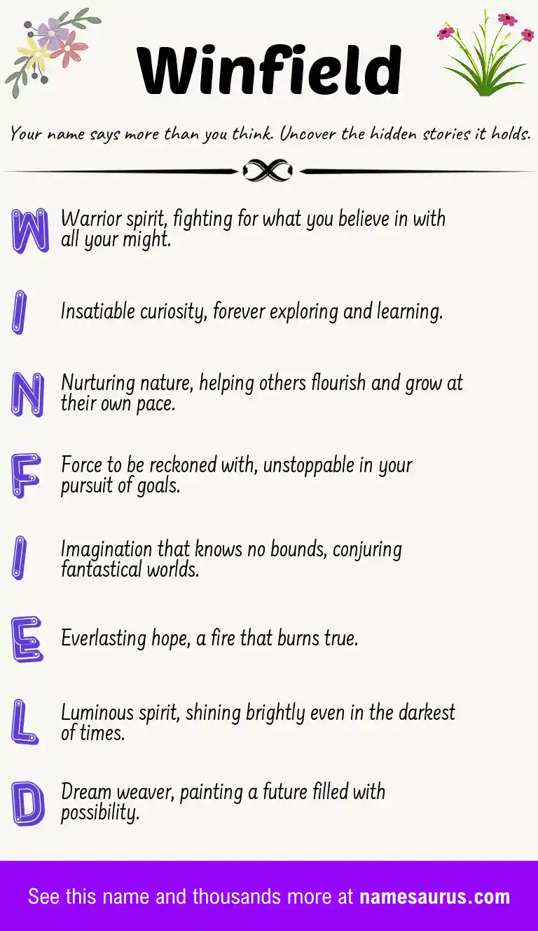 Acrostic poem about Winfield.