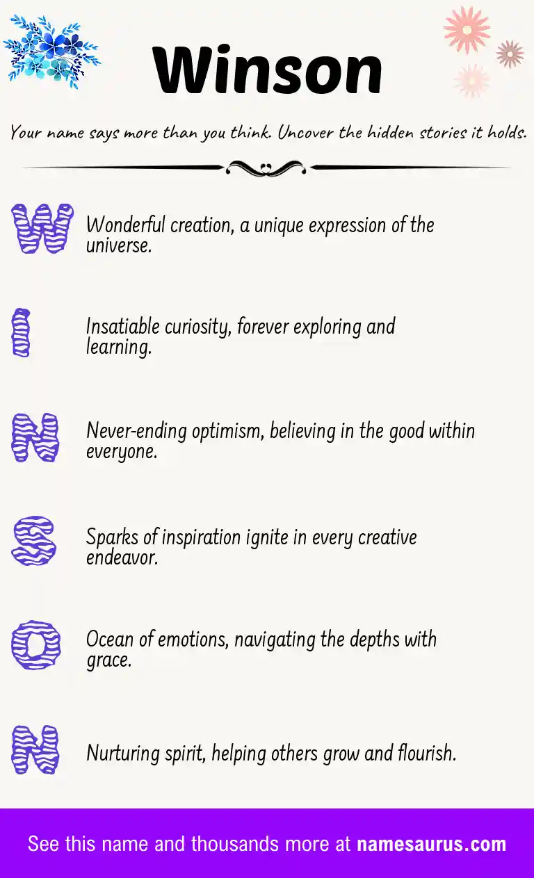 Acrostic poem about Winson.