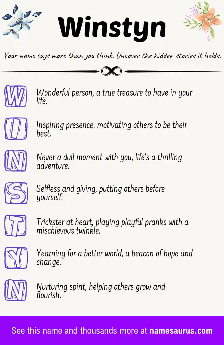 Acrostic poem about Winstyn.