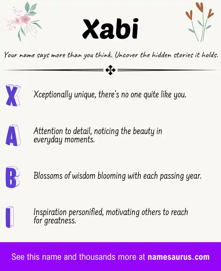 Acrostic poem about Xabi.