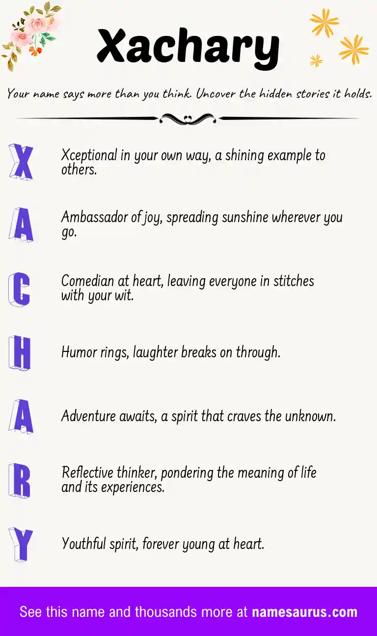 Acrostic poem about Xachary.