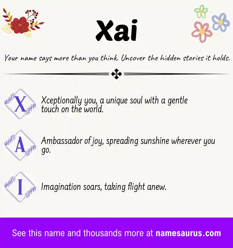 Acrostic poem about Xai.