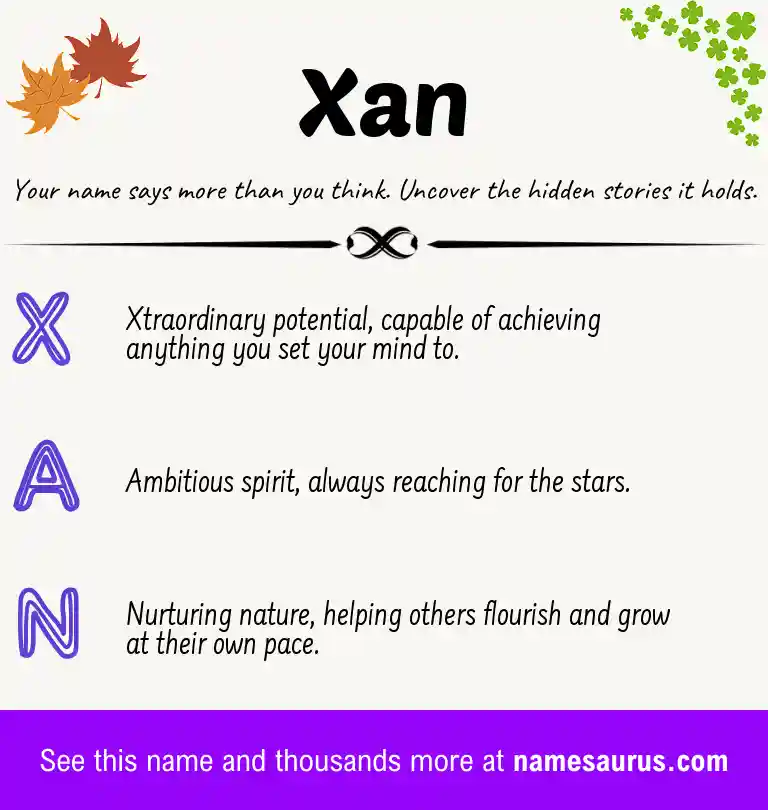 Acrostic poem about Xan.