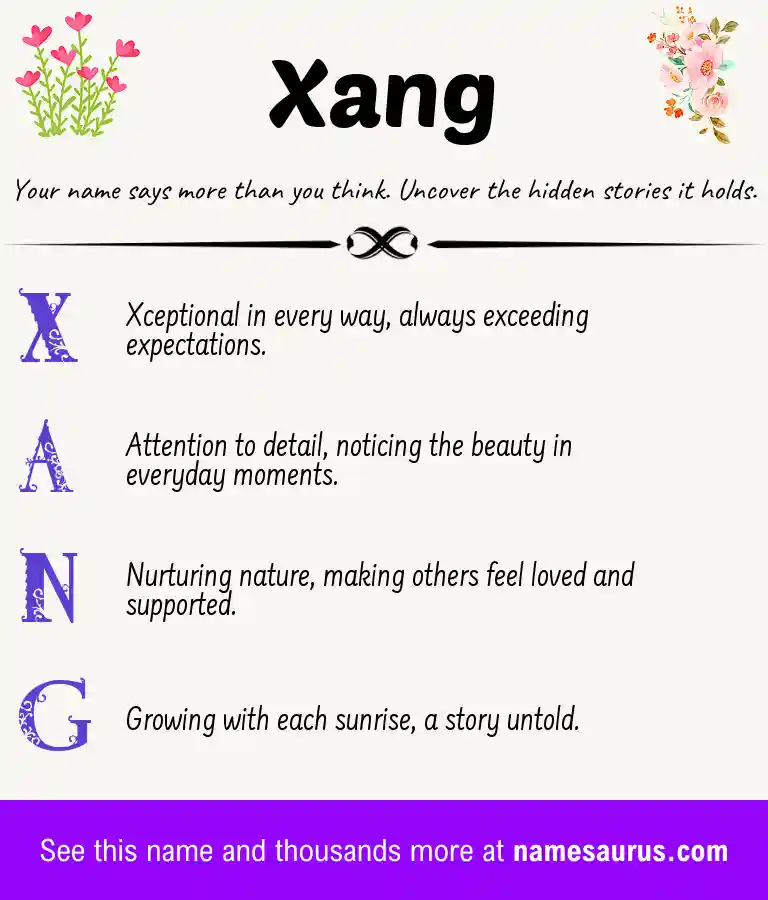 Acrostic poem about Xang.
