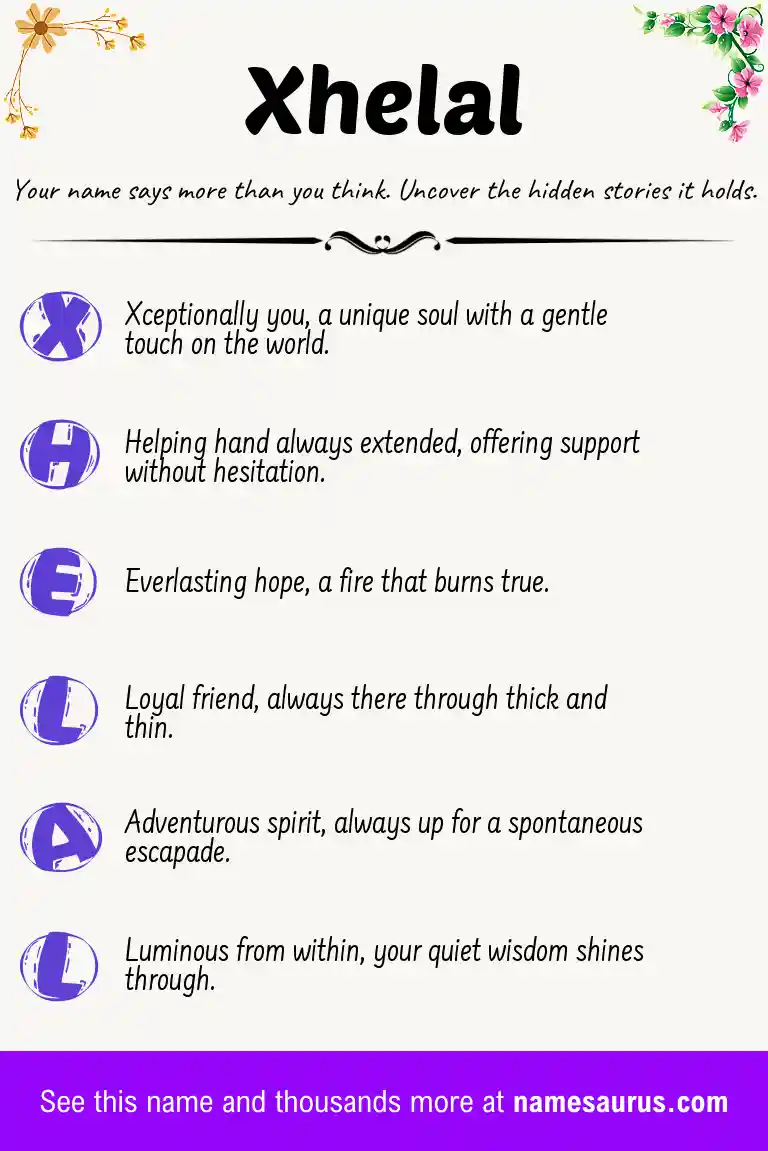 Acrostic poem about Xhelal.
