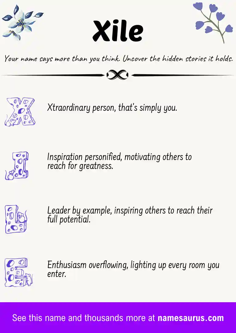 Acrostic poem about Xile.