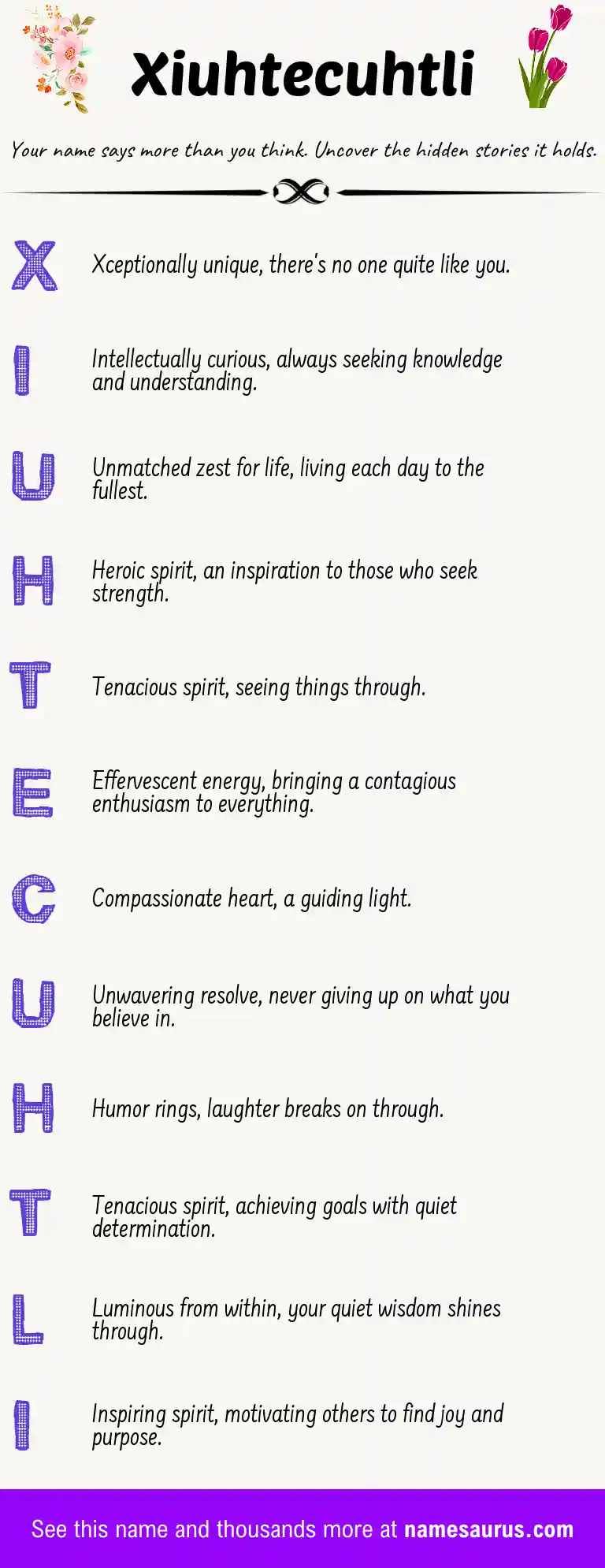 Acrostic poem about Xiuhtecuhtli.