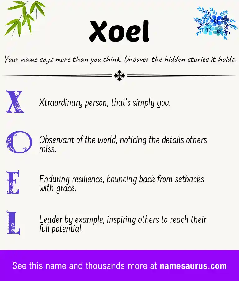 Acrostic poem about Xoel.