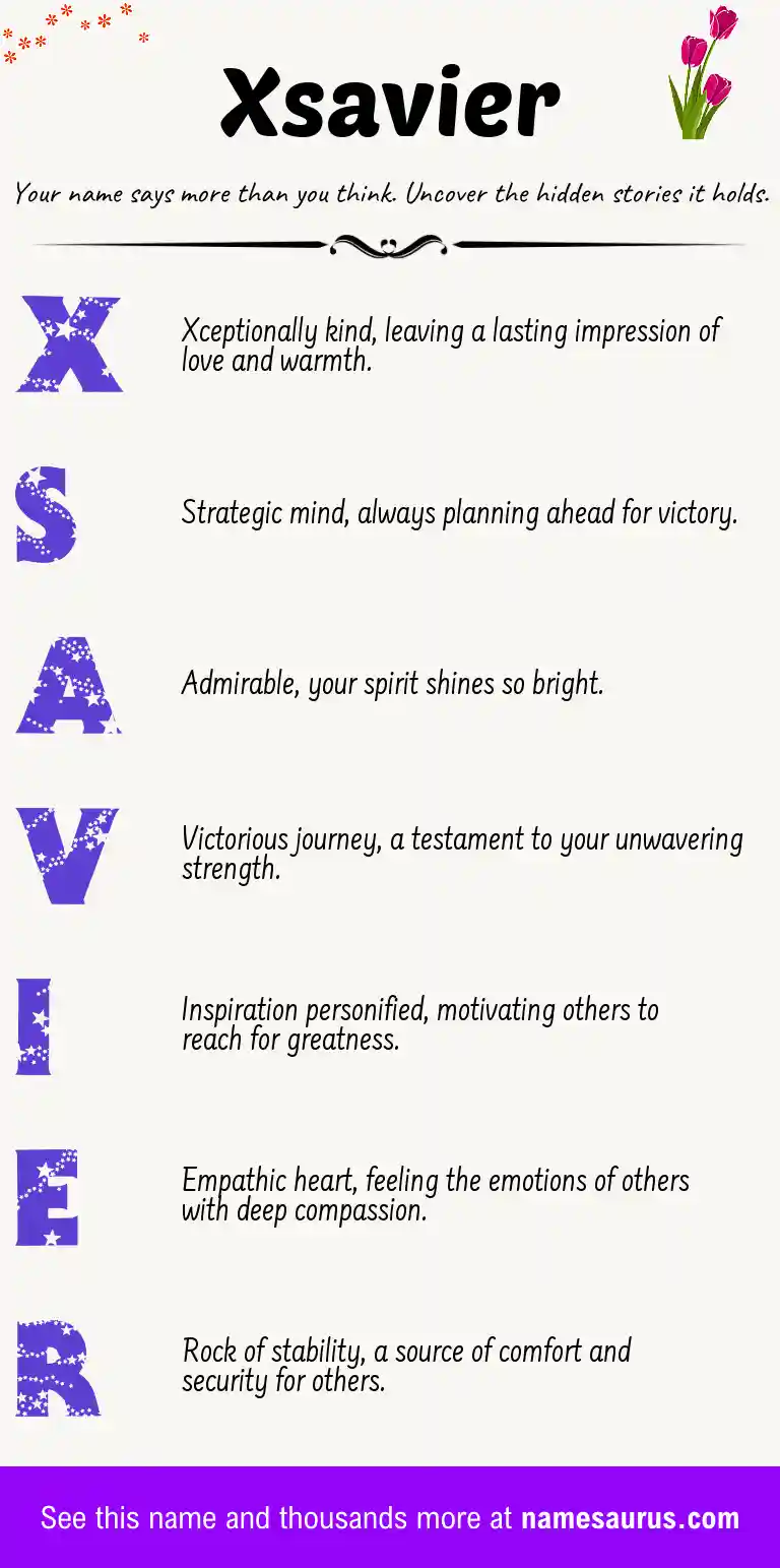 Acrostic poem about Xsavier.