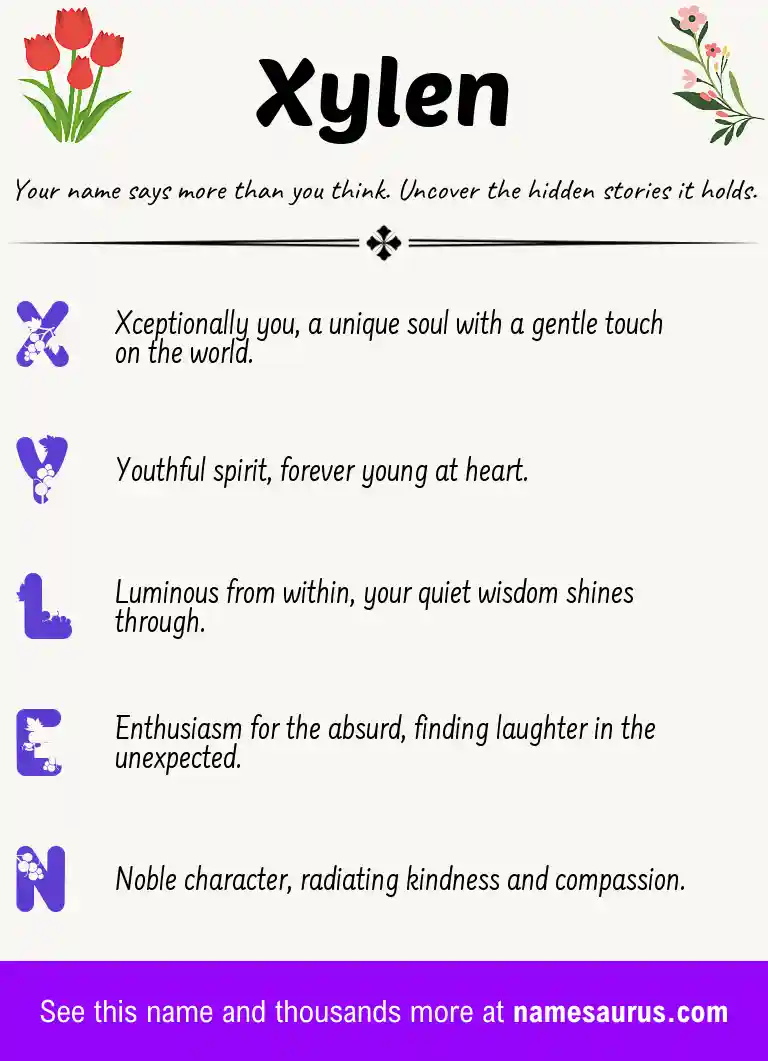 Acrostic poem about Xylen.