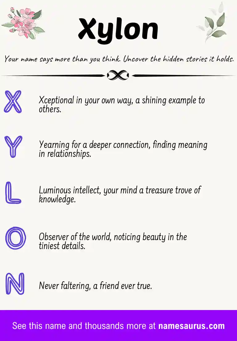Acrostic poem about Xylon.