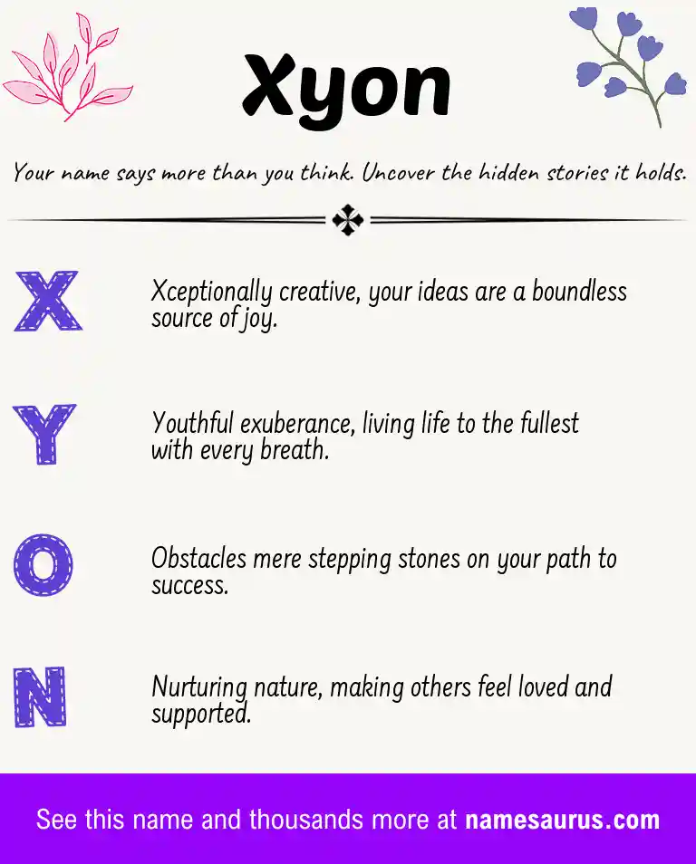Acrostic poem about Xyon.