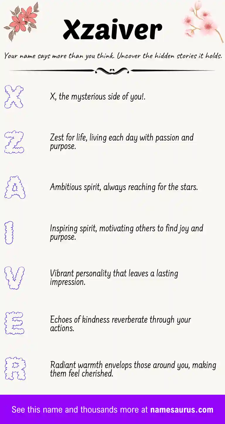 Acrostic poem about Xzaiver.