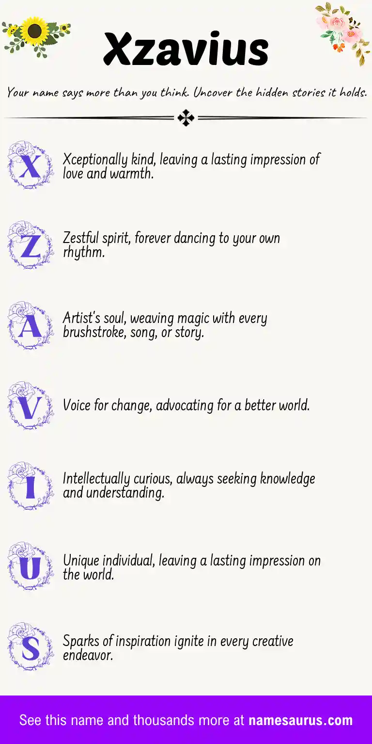 Acrostic poem about Xzavius.
