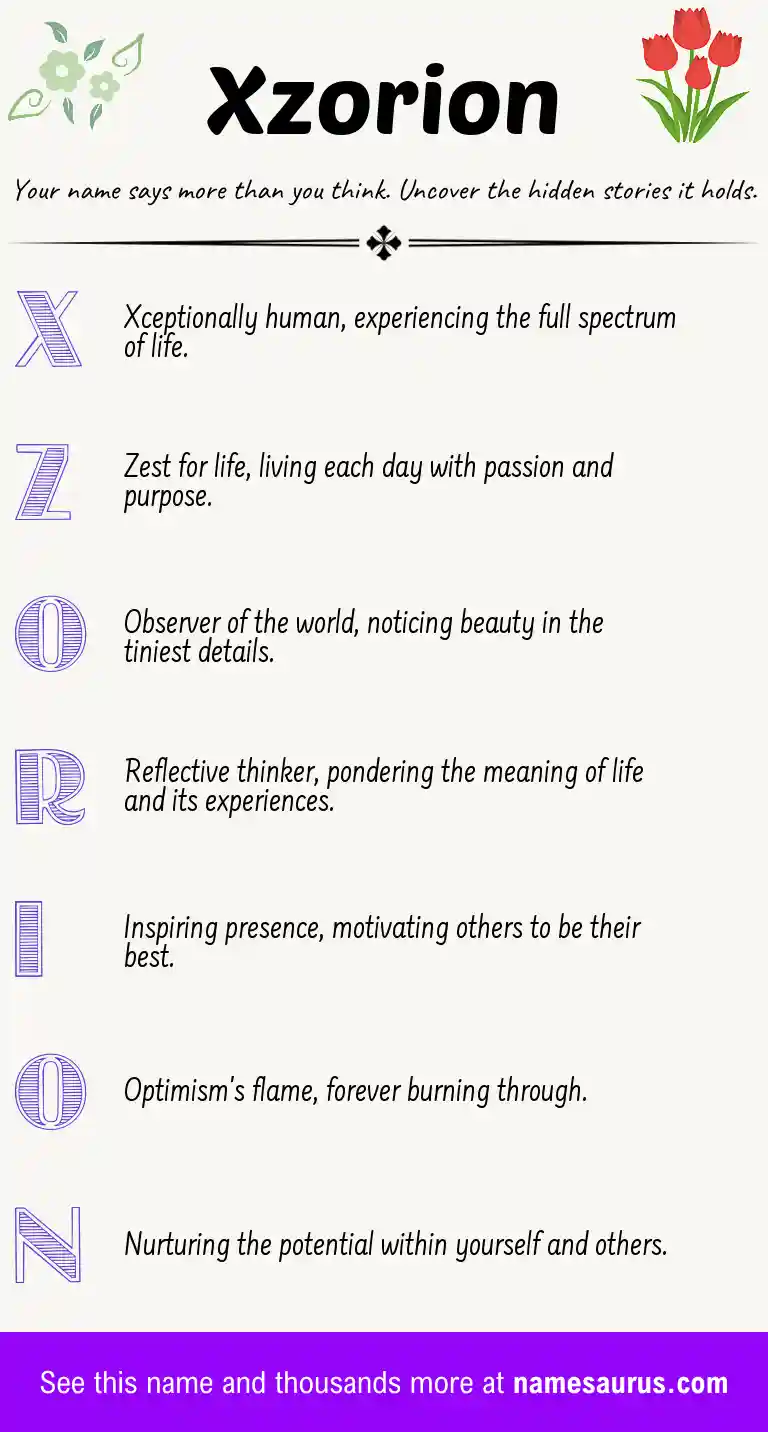 Acrostic poem about Xzorion.