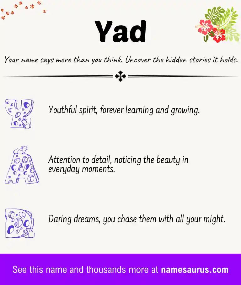 Acrostic poem about Yad.
