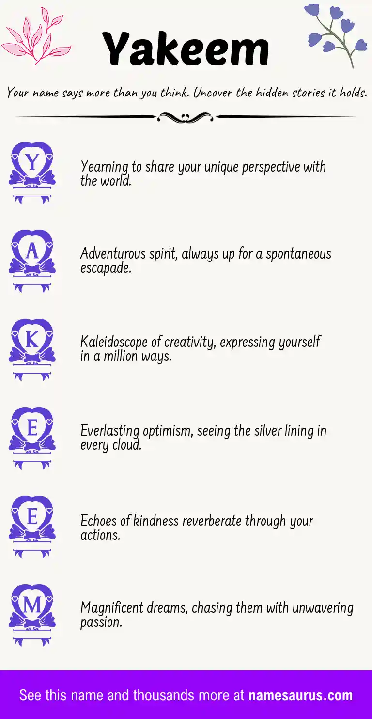 Acrostic poem about Yakeem.