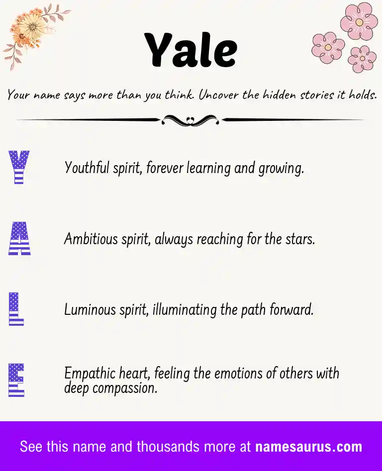 Acrostic poem about Yale.