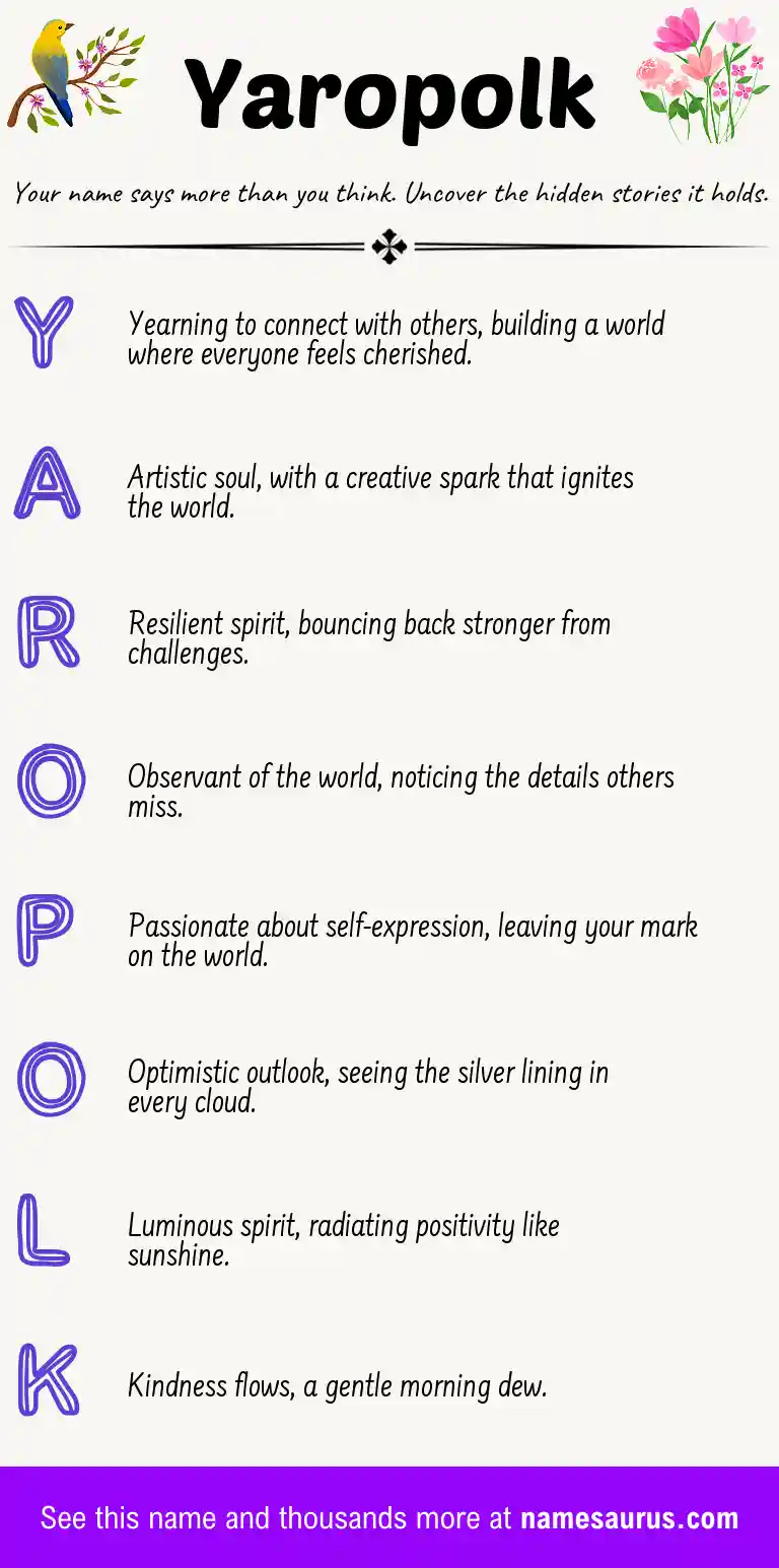 Acrostic poem about Yaropolk.