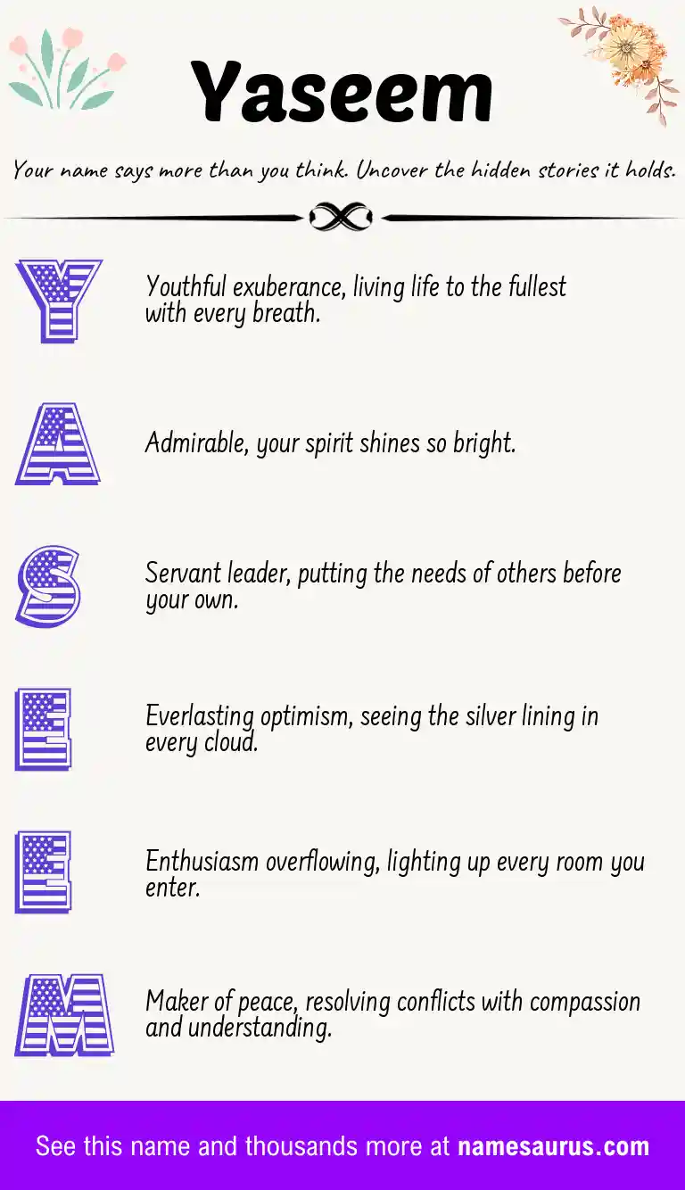 Acrostic poem about Yaseem.